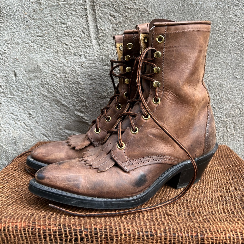 Vintage Laredo Lace Up Western Riding Boots
